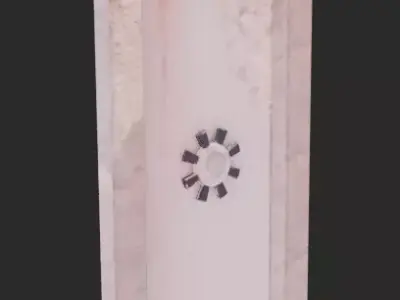 Post Apocalyptic Bunker Door Low-poly 3D model