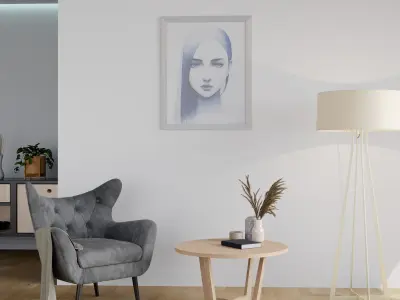 Picture frame collection - Traditional Low-poly 3D model