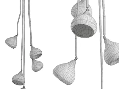 Hanna Big chandelier Low-poly 3D model