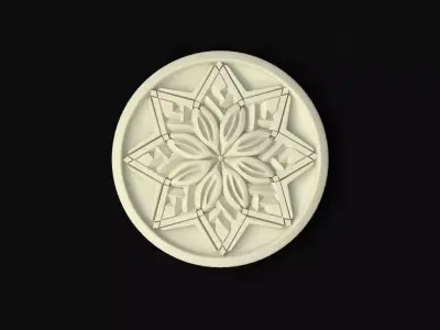 rosette snowflake 3D model purchase