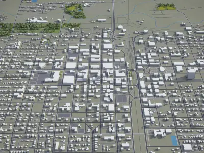 Abilene - City 3D Model Low-poly 3D model