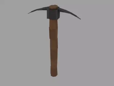 Low-Poly Stylized Pickaxe Game Ready Low-poly 3D model