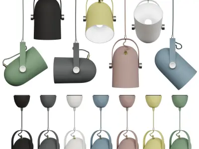 Modern Nordic Angled Drop Light by Ganeep 3D model