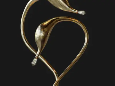 Swan Table Lamp 3D model