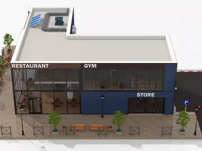 Commercial Complex Building 3D model