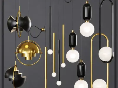 Pendant set 019 3D model