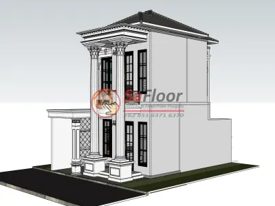 House 8x15m code 502- Sketchup 3D model 3D model 3D model