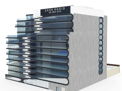 Building in New York  520 West 28th Street  Zaha Hadid 3D model