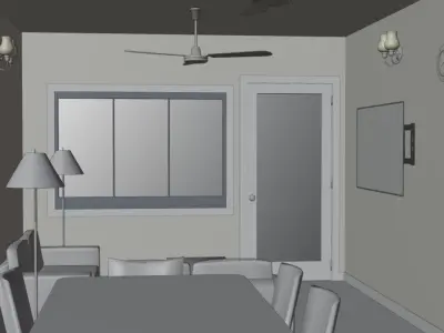 3D Architectural House Low-poly 3D model