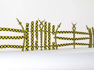 Medieval-Stylized-Modular-Fence-Pack Low-poly 3D model