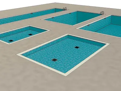 Rectangular Swimming Pools 3D model