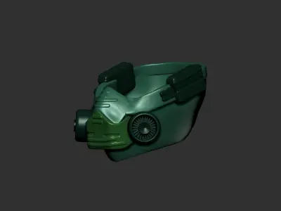 Gas mask helmet sculpt 3D model
