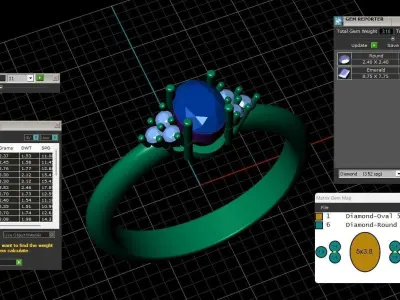 Diamond Ring For Women 3d Print Model 3D print model 74