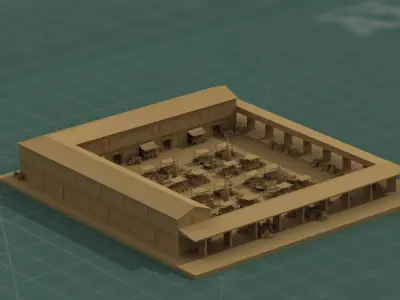 RPG Fantasy Marketplace 3D Print Model 3D print model