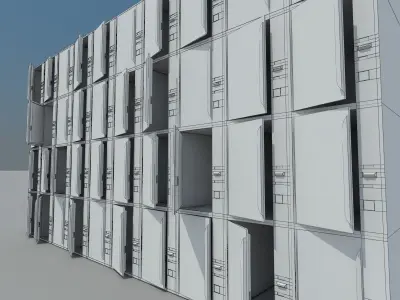 Metal storage Low-poly 3D model