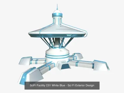10 SciFi Facility C Collection - Sci Fi Exterior Design 3D Model Pack