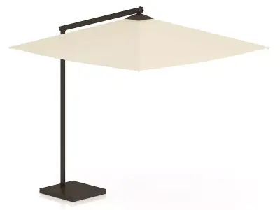 Square Beige Sunshade Umbrella 3D model