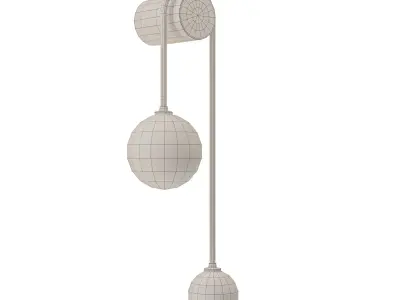 Gold Wall Mounted Lamp 3D model