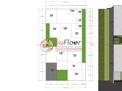House 11x20m code 616 - Sketchup 3D model 3D model 3D model