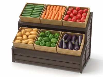  Supermarket Grocery Display Collection 