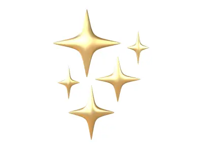 Sparkling Symbol v1 004 Low-poly 3D model