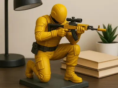 Sniper Soldier - 3D Printable STL Model  3D print model