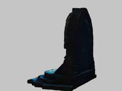 Ancient Stone Archway Gate 3D Model Ruins Low-poly 3D model