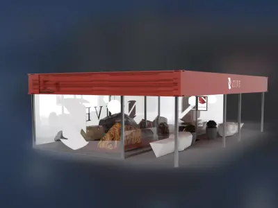 TEMPORARY STORE with 2 FLOOR 3D model