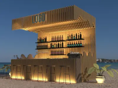 Beach Bar 3D model