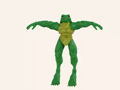 Frogman creature 3D model