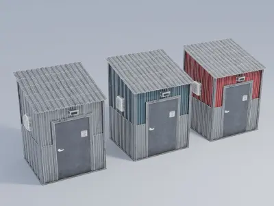Utility Shed with 4K and 2K Textures Low-poly 3D model