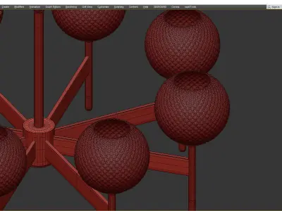 Chandelier Gola 8 Low-poly 3D model