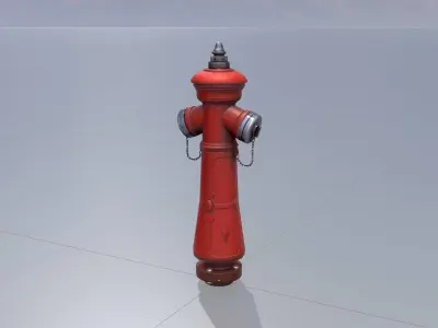 Hydrant VAG NOVA 1885 Red 2 Low-poly 3D model