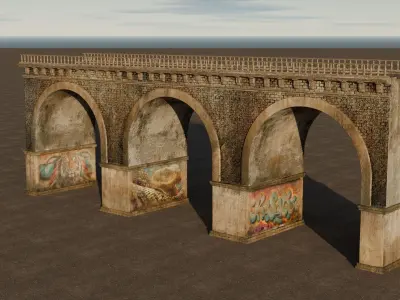 Bridge 3D model Low-poly 3D model