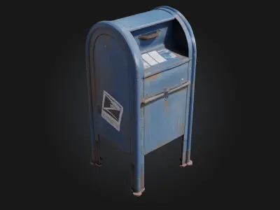 Mail Time Capsule  Nostalgic Postal Chest for Storytelling 3D model