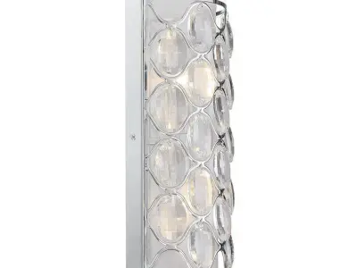 Neeson Light Polished Chrome Flush Mounted Sconce 3D model