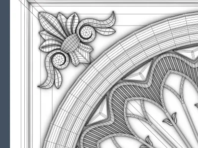 Decorative Ceiling Tile 3D model