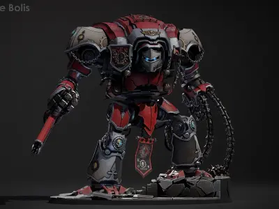 Imperial Knight close combat variant 3D print model