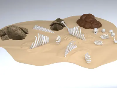 Jabbas Throne Room - Set 9a - Rancor Cave Attributes 1-6 scale Free 3D print model