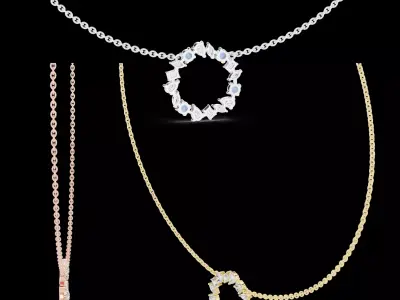 Geometric Diamond Circle Pendant 3DM STL 3D print model