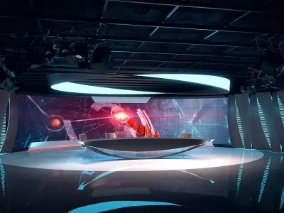 Virtual Studio 37 PBR Low-poly 3D model