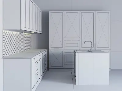 kitchen oven with glass door 3D model
