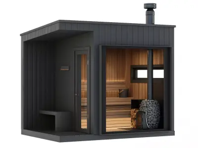 Sauna HUUM HIVE Wood 3D model