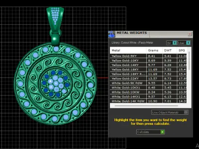 ROSE WINDOW PENDANT 3D PRINTABLE MODEL  3D print model