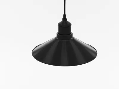 Industrial Black Hanging LED Lamp 3D model