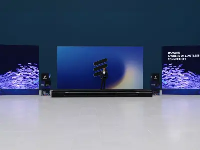 stage with gate with cube 3D model