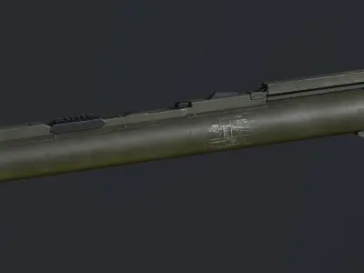 M72 LAW Light Anti Tank Weapon  Low-poly 3D model
