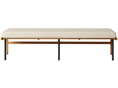Kinney Teak Outdoor Dining Bench  3D model