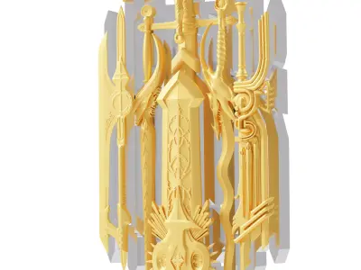 The seven secrets unite into one For 3D model Low-poly Low-poly 3D model