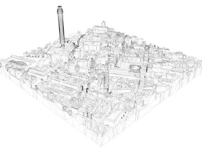 London city tile Level 2 block TQ2981 North West 3D model